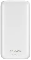 CANYON powerbanka PB-301 30000mAh Li-poly QC 3.0&PD 20W display In USB-C + micro USB Out 1x USB-C + 2x USB-A bílá thumbnail (2 of 5)