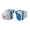 XtendLan Keystone jack RJ45 CAT6A UTP uzavíratelný se zámkem instalace bez nástrojů bílý s barevným pruhem