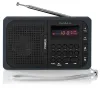 Przenośne radio FM NEDIS zasilane bateryjnie, cyfrowe wyjście słuchawkowe 3,6 W, czarno-szare thumbnail (2 of 4)