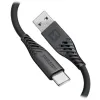 Cable de datos Swissten de silicona suave USB-C de 0,4 m, color negro