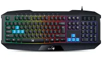 GENIUS GX GAMING Scorpion K215/ Méarchlár cearrbhachais sreangaithe/ soilsithe/ USB/ Copilot/ dubh/ leagan amach CZ+SK GENIUS GX GAMING Scorpion K215/ Méarchlár cearrbhachais sreangaithe/ soilsithe/ USB/ Copilot/ dubh/ leagan amach CZ+SK (1 of 5)