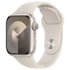 Apple Watch Series 9 41mm Star White Aluminum with Star White Sport Band S M