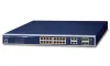 Planet GS-4210-16UP4C PoE L2 L4 kapcsoló 16xGE 4x1G SFP ultra PoE 802.3bt 95 400W bővítmény. mod 10Mb@250m