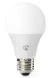 NEDIS Wi-Fi intelligens LED izzó E27 A60 9W 230V 806lm melegtől hideg fehérig 2700 - 6500K RGB fehér