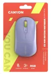 CANYON optical wireless mouse MW-22 RGB 800 1200 1600 dpi 4 keys BT+2.4GHz battery 650mAh mountain lavender thumbnail (7 of 7)