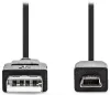 NEDIS cable USB 2.0 plug USB-A - plug USB Mini-B black 1m