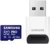 SAMSUNG PRO Plus MicroSDXC 512GB + USB adapter CL10 UHS-I U3 A2 V30