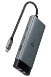 Concentrador USB-C TP-Link UH6120C a 1x USB-C 1x HDMI 4K a 60Hz 1x USB-C 100W PD 2x USB-A 1x GLAN