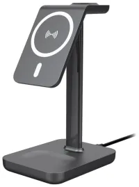 Магнитно безжично зарядно устройство eSTUFF 3in1 - Spacegrey MagSafe съвместимо зарядно за iPhone 12 и 13 серия Apple Watch Магнитно безжично зарядно устройство eSTUFF 3in1 - Spacegrey MagSafe съвместимо зарядно за iPhone 12 и 13 серия Apple Watch (1 of 3)