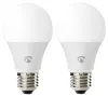 NEDIS Wi-Fi chytrá LED žárovka E27 A60 9W 230V 806 lm teplá až studená bílá 2700 6500K RGB stmívatelná 2ks