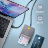 Czytnik kart inteligentnych AXAGON Contact USB-C (eObčanka) Karta inteligentna CRE-SM3TC USB typu C 1,2 m thumbnail (2 of 3)