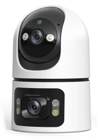 IMMAX NEO LITE SMART Security indoor camera DOUBLE dual Wi-Fi 4MP 355° 90° P T TUYA (1 of 7)