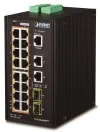 Pláinéad IGS-20160HPT 18x 1000Base-T 16x PoE<320W 2x SFP L3 DINIP30 -40 go 75°C WEB SNMPv3 I O