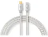 NEDIS PROFIGOLD Lightning USB 2.0 kábel Apple Lightning 8 tűs - USB-C csatlakozó nejlon ezüst BOX 2m