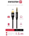 Swissten lydadapter tekstil usb-c (han) 3,5 mm jack (han) 1,5 m sort thumbnail (2 of 2)