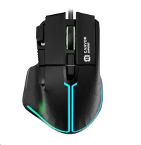 CANYON vadu spēļu pele Fortnax GM-636 optiskā RGB līdz 20 000 DPI 9 programmējamas pogas melna (1 of 10)