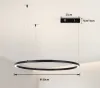 IMMAX NEO FINO NEW SMART φωτιστικό κρεμαστό 1 κύκλος 80cm 60W μαύρο Zigbee 3.0 TUYA thumbnail (8 of 8)
