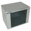 XtendLan 9U 600x450 on the wall one piece glass door gray