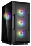Zalman case I3 Neo middentoren ATX 4x120 RGB 2xUSB 3.0 1xUSB 2.0 glas zijkant zwart