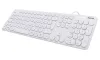 HAMA keyboard KC-500 wired muted buttons USB CZ+SK white thumbnail (2 of 3)
