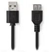 NEDIS forlængerkabel USB 2.0 stik USB-A - stik USB-A forniklede stik sort bulk 2m thumbnail (2 of 2)