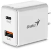 GENIUS oplader PD-20AC 20W hurtig opladning USB-C PD3.0 USB-A QC3.0 hvid