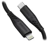 Swissten podatkovni kabel mehki silikon usb-c lightning 1,5 m 60w črn