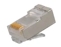 Solarix modulārais savienotājs 8p8c CAT6, salocīts, ekranēts vadam Solarix modulārais savienotājs 8p8c CAT6, salocīts, ekranēts vadam (1 of 1)