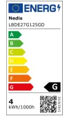 Lampadina LED NEDIS E27 G125 38 W 220 V 250 lm 2100 K dimmerabile bianco extra caldo stile retrò thumbnail (2 of 2)