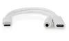 NEDIS USB-C Adapter USB-C Stecker - USB-C Socket 35 mm Jack Socket wäiss Blister 10 cm thumbnail (2 of 3)