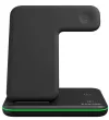 Ładowarka bezprzewodowa CANYON WS-303B 3w1 wejście 9V 2A 12V 2A wyjście 15 10 7,5 5W USB-C > USB-A w zestawie Zasilacz sieciowy czarny
