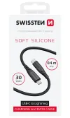 Swissten Datenkabel Softsilikon USB-C Lightning 0,4 m schwarz thumbnail (2 of 2)