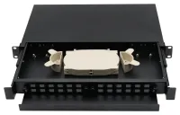 XtendLan 19" optical distribution cabinet 24x SC simplex 24x LC duplex 2*cassette for 12 splices, retractable XtendLan 19" optical distribution cabinet 24x SC simplex 24x LC duplex 2*cassette for 12 splices, retractable (1 of 6)