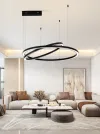 IMMAX NEO FINO UUS SMART rippvalgusti 2 ringi 60+80cm 93W must Zigbee 3.0 TUYA thumbnail (5 of 9)