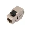 Solarix keystone c6 STP RJ45 stříbrný samořezný SXKJ-6-STP-BK-SA