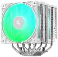 Refroidisseur DEEPCOOL AG620 G2 WH ARGB, 2 ventilateurs 120 mm, 6 caloducs PWM, compatible Intel et AMD, blanc (1 of 8)