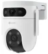 Câmera IP EZVIZ H9c 5MP PTZ Wi-Fi 5Mpix proteção Lente IP65 28mm 6mm H.265 Iluminação IR até 30m branco