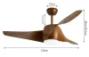 IMMAX NEO LITE WAVE SMART LED stropna svetilka z ventilatorjem 18W Wi-Fi TUYA rjava (barva lesa) thumbnail (6 of 6)