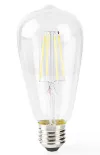NEDIS Wi-Fi chytrá LED žárovka s vláknem E27 ST64 5W 230V 500lm 2700K teplá bílá stmívatelná čirá