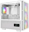 DEEPCOOL kast CH560 Digital MidT 3x140 en 120mm ARGB ventilator USB 3.0 USB-C gehard glas digitaal display wit