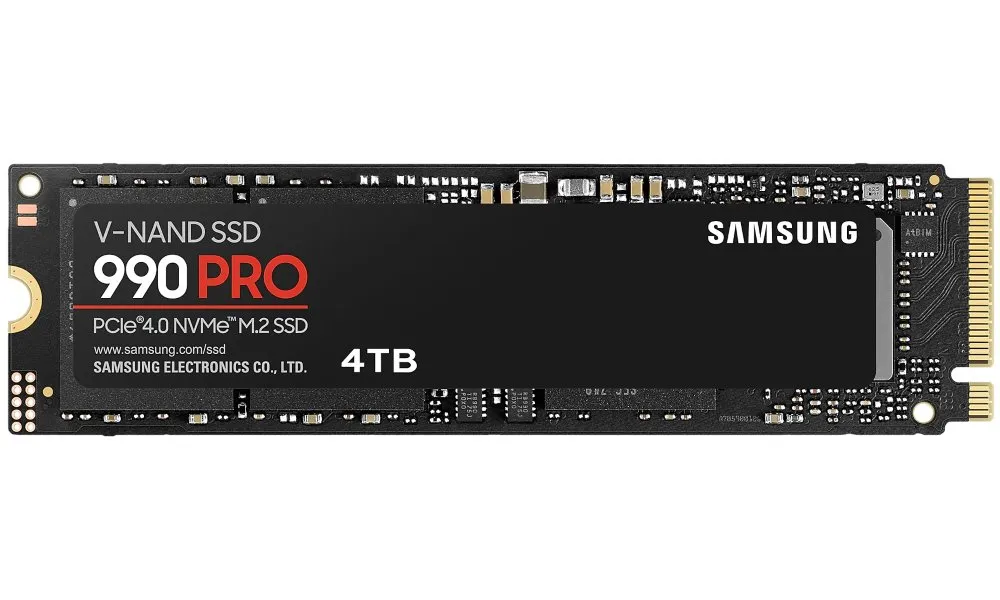 SSD interne M.2 NVMe 4.0 Samsung 990 Pro (MZ-V9P4T0BW) - 4To