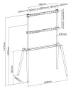 Podłogowy stojak pod telewizor NEDIS 60-75" 40 kg Skandynawski design Pasek antypoślizgowy Zatrzask czarny thumbnail (5 of 5)