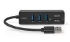 NEDIS USB Hub Plug USB-A Plug 3x USB-A Socket 5 Ports USB 3.2 Gen 1 5 Gbps SD & MicroSD Black Blister