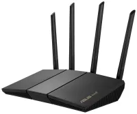 ASUS RT-AX57 Dual-Band Wireless Gigabit Router 802.11ax 1xGbE WAN 4xGbE LAN 4x Exter.antenne Black ASUS RT-AX57 Dual-Band Wireless Gigabit Router 802.11ax 1xGbE WAN 4xGbE LAN 4x Exter.antenne Black (1 of 4)