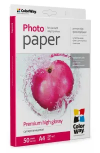 COLORWAY photo paper premium high glossy 255g m2 A4 50 pieces (1 of 2)