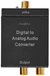 Ingresso convertitore audio digitale NEDIS 1x RCA digitale 1x uscita TosLink 1x (2x RCA) 1x 3,5 mm nero