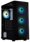 BitFenix-fodral C60 Negro ATX 4x 120 mm ARGB-fläkt + kontroller 2xUSB 2.0 USB 3.0 härdat glas svart