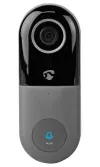 NEDIS Wi-Fi nutikas uksekell kaameraga 1280x720 1Mpx IP53 juhtimine microSD rakenduse kaudu Pila hall