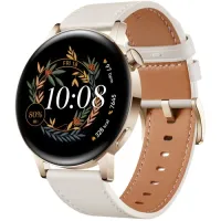 Watch GT3 42 mm gold with white leather strap Watch GT3 42 mm gold with white leather strap (1 of 6)