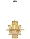 IMMAX BOHO PINCHOS design függőlámpa D45cm E27 bambusz fa